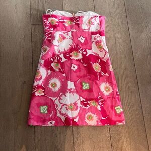 Lilly Pulitzer strapless floral mini dress